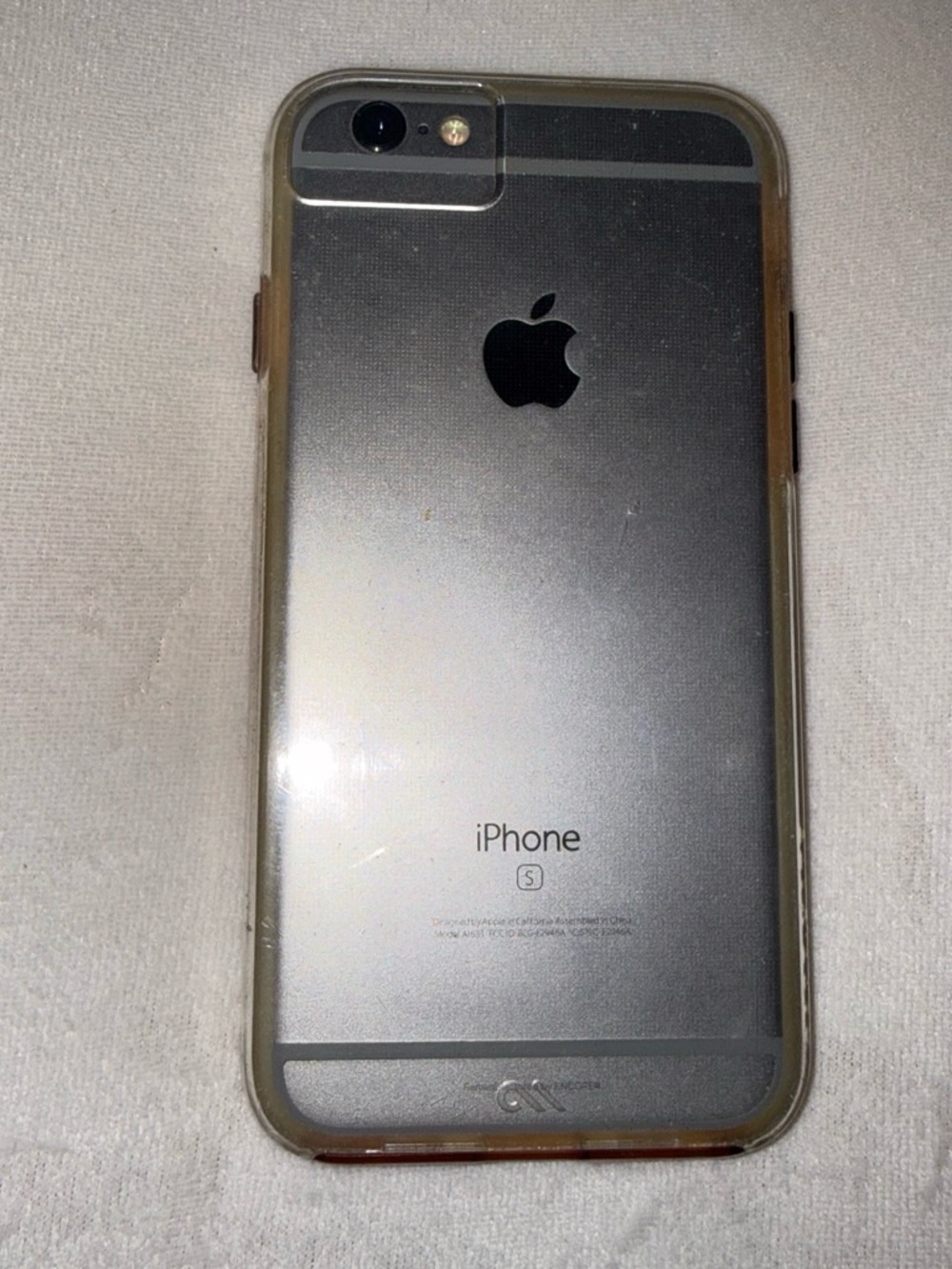 Apple iPhone 6s in Space Gray with Clear Case